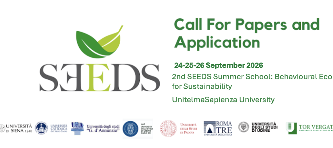 Call for Application – SEEDS – UnitelmaSapienza Summer School – Second Edition